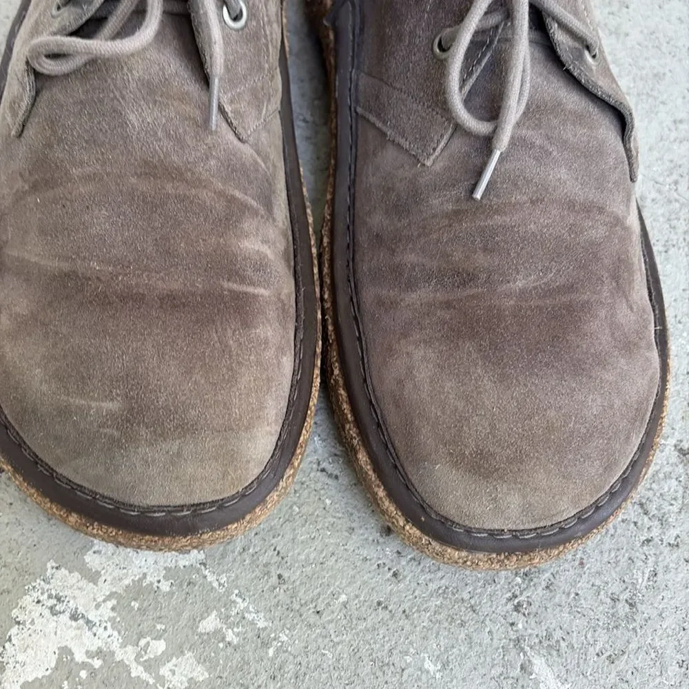 Birkenstock Milton, gray suede shoes/boots